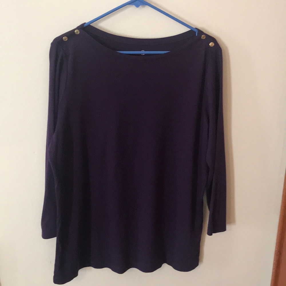 Lands End Purple Top